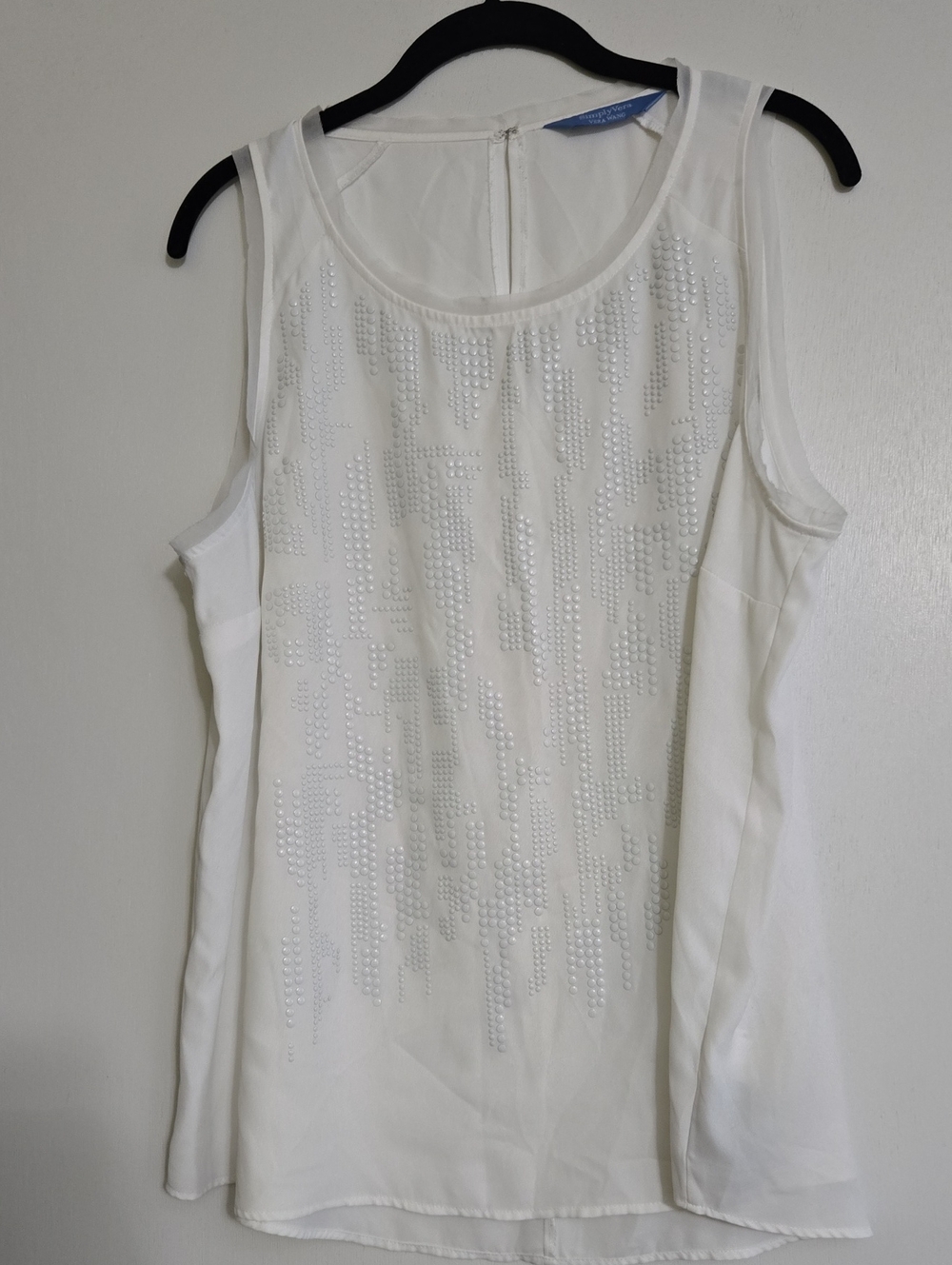 Simply Vera Vera Wang White Sleeveless Tank